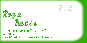 roza matis business card